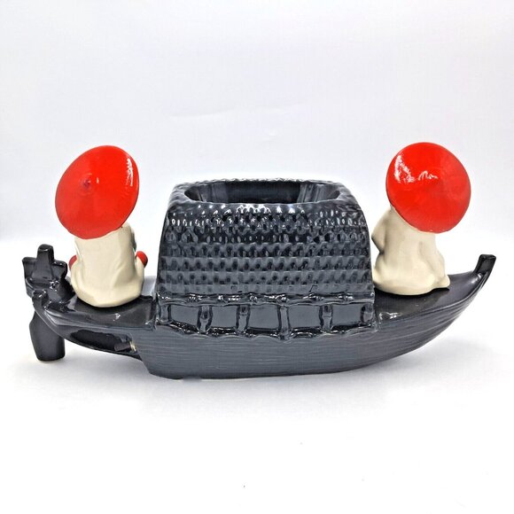 Fuhry and Sons Ceramic Oriental Asian Boat TV Lamp Works Well 1950s Vintage - Picture 8 of 16